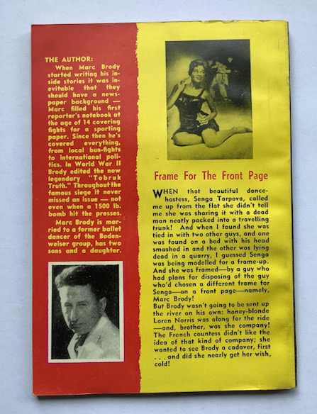 1957 Australian 1st edition Pulp Fiction book by Marc Brody